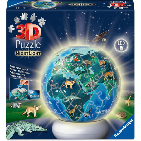 3D puzzel Nightlight, The earth by night, 72 stukjes Ravensburger