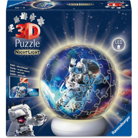 3D puzzel Nightlight, Astronauts in space, 72 stukjes Ravensburger
