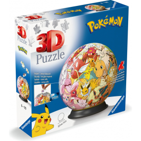3D puzzelbal, Pokemon Multicharacter, 72 stukjes Ravensburger