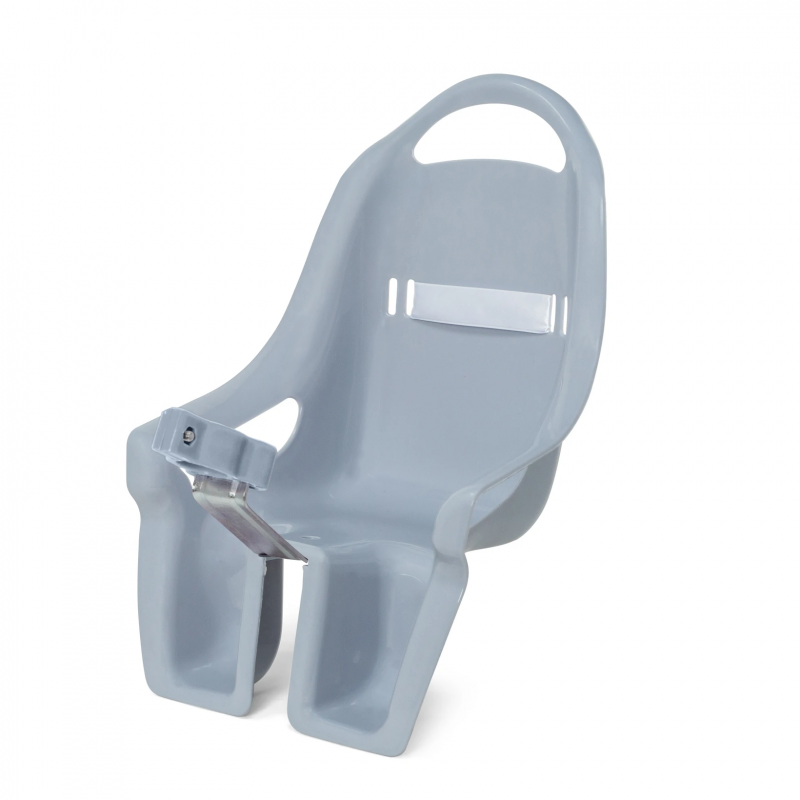 Fietsstoeltje voor pop, grijs