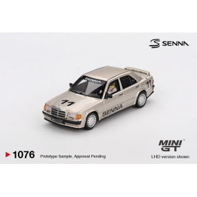 Mercedes-Benz 190 E 2.3-16 nr11 Ayrton Senna 1984 Nürburgring Race of Champions w/ Figure 1:64 MiniGT (1076)