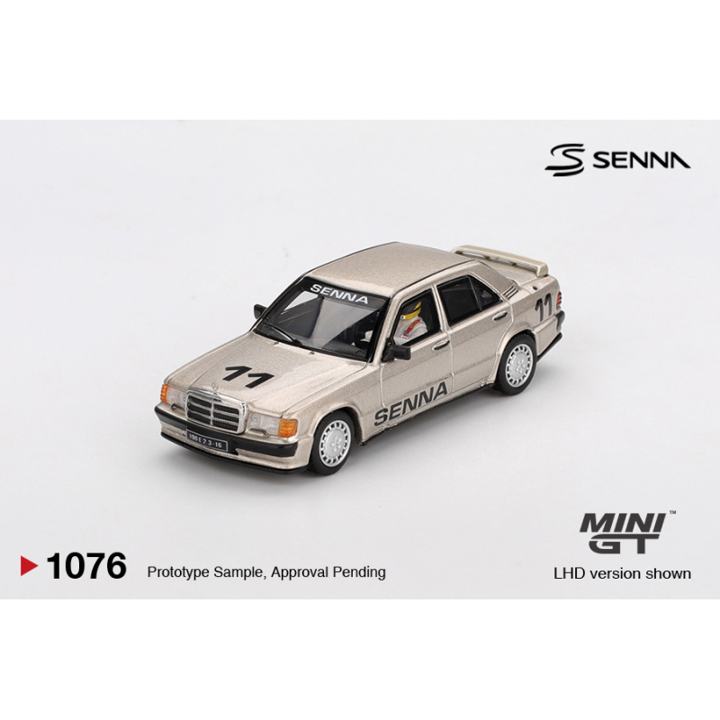 Mercedes-Benz 190 E 2.3-16 nr11 Ayrton Senna 1984 Nürburgring Race of Champions w/ Figure 1:64 MiniGT (1076)