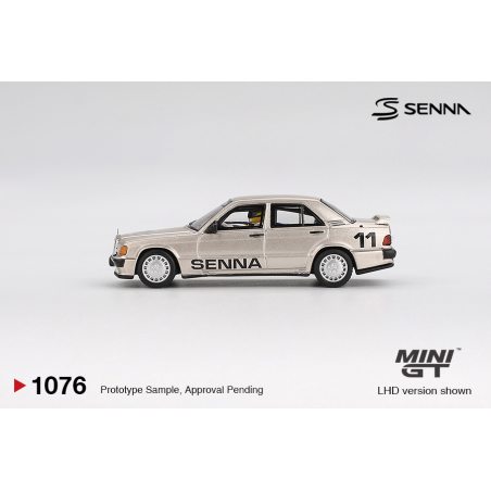 Mercedes-Benz 190 E 2.3-16 nr11 Ayrton Senna 1984 Nürburgring Race of Champions w/ Figure 1:64 MiniGT (1076)