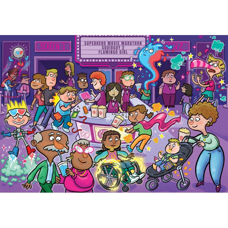 Wasgij Junior, Krachtige kaskrakers, 240 stukjes Jumbo