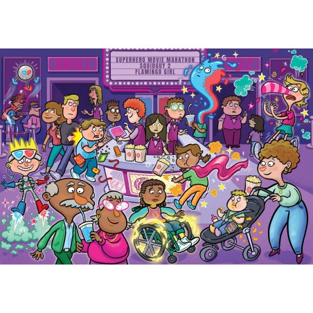 Wasgij Junior, Krachtige kaskrakers, 240 stukjes Jumbo