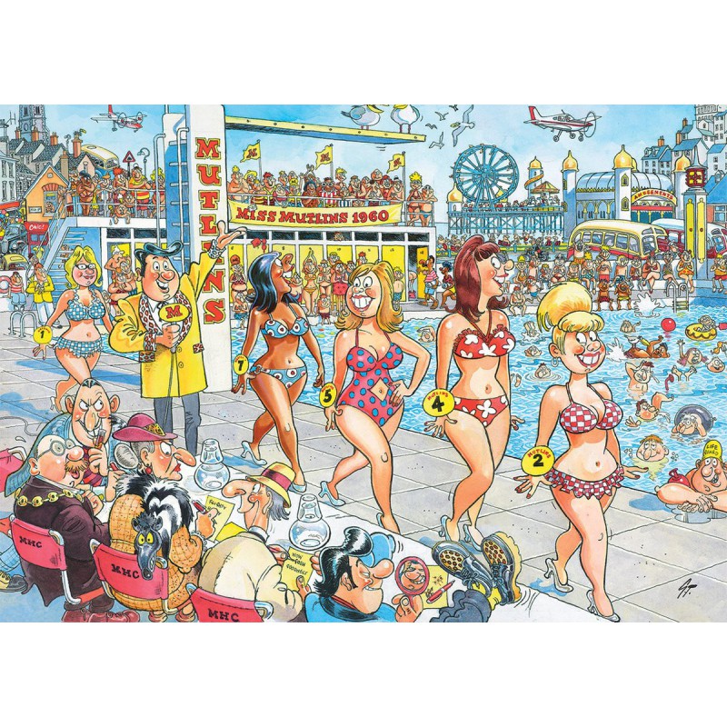 Wasgij Retro Destiny 9, Topmodellen, 1000 stukjes Jumbo