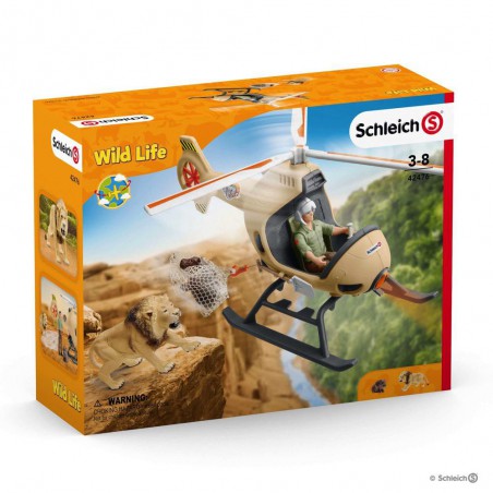Schleich Reddingshelicopter voor dieren, 42476