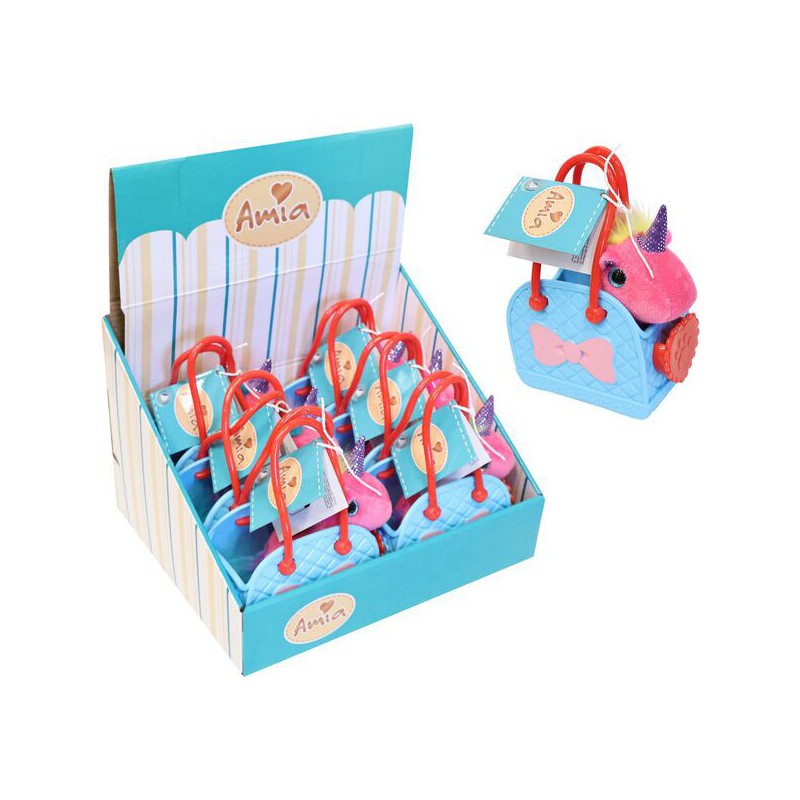 Amia Pluche eenhoorn met tas, 59149521