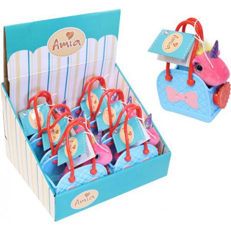 Amia Pluche eenhoorn met tas, 59149521