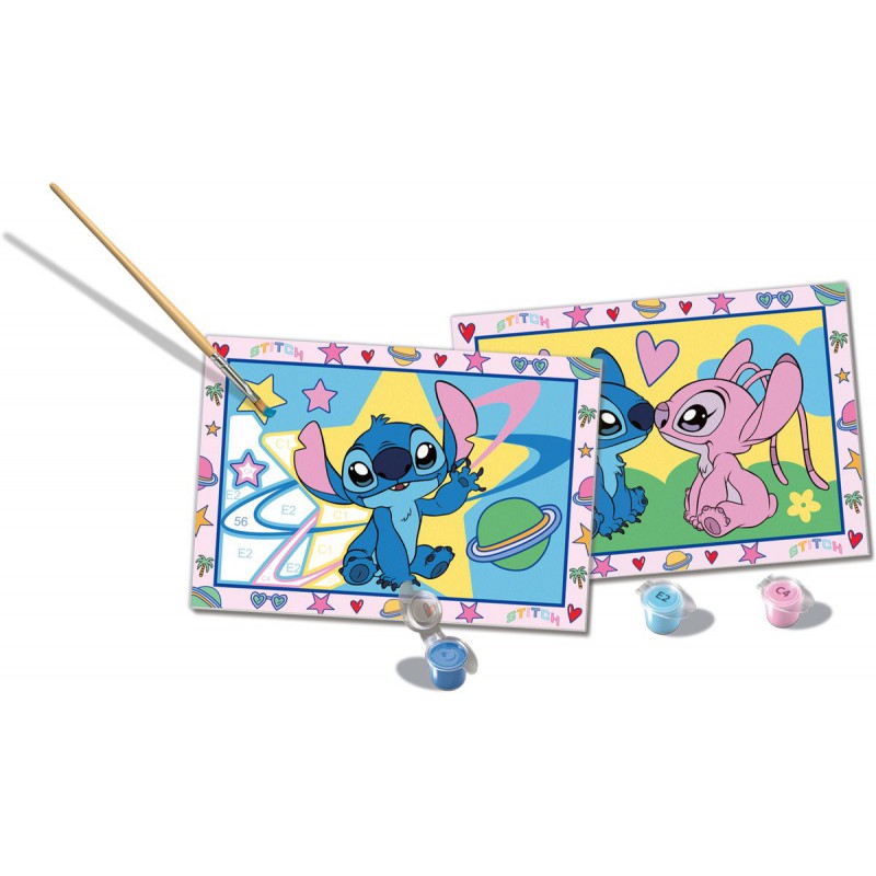 CreArt junior,Stitch & Angel, Schilderen op nummer, Ravensburger