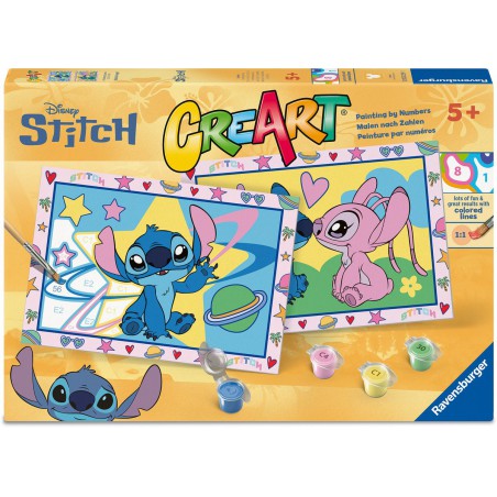 CreArt Junior, Stitch & Angel, Schilderen op nummer, Ravensburger