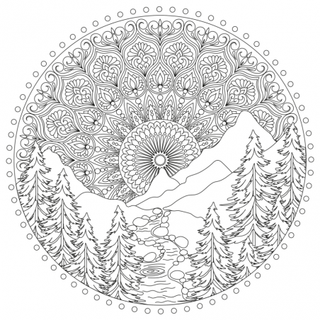 Mandalakunst: Bos kleurboek, Lantaarn