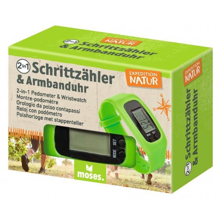 Moses - Expeditie natuur 2 in 1 stappensteller horloge