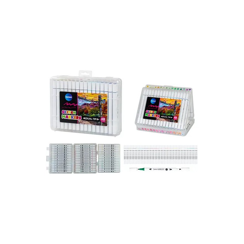 Sketch Markers Dual Tip 48 stuks op alcohol basis centrum