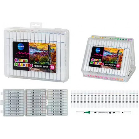 Sketch Markers Dual Tip 48 stuks op alcohol basis centrum