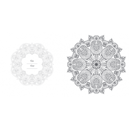 Creative moments: Nature & flowers mandala kleurboek, Lantaarn