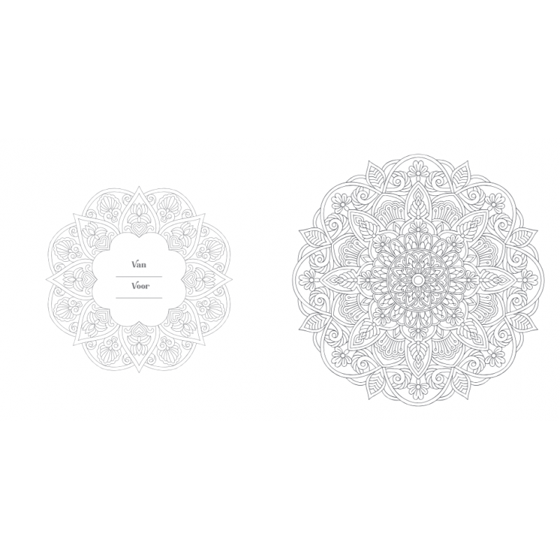 Creative moments: Nature & flowers mandala kleurboek, Lantaarn