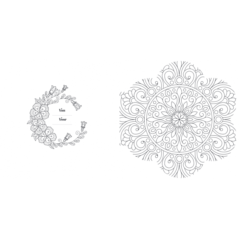 Creative moments: Blooming Flowers  mandala kleurboek, Lantaarn