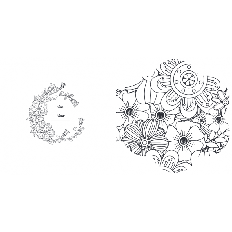 Creative moments: Blooming Flowers  mandala kleurboek, Lantaarn