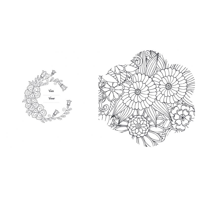 Creative moments: Blooming Flowers  mandala kleurboek, Lantaarn