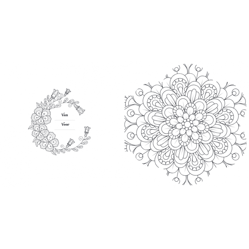 Creative moments: Blooming Flowers  mandala kleurboek, Lantaarn