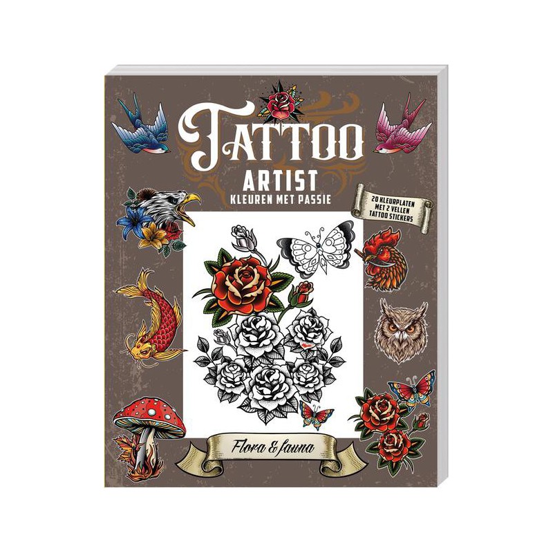 Tattoo Artist Flora & fauna kleurboek