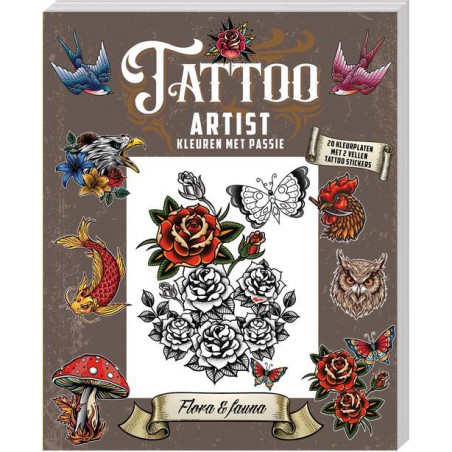 Tattoo Artist Flora & fauna kleurboek