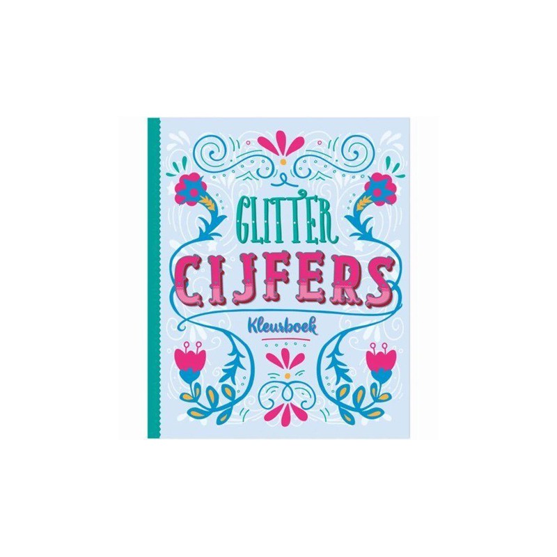 Glitter Cijfers kleurboek