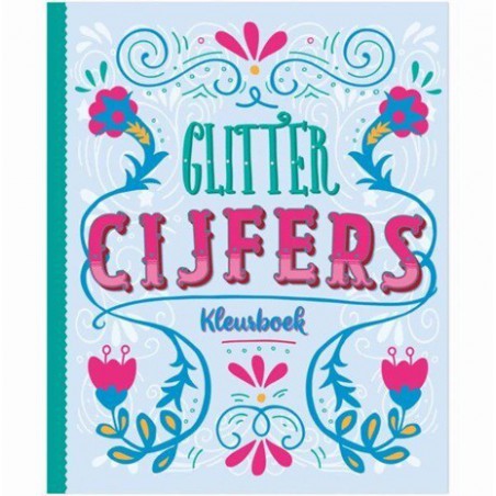 Glitter Cijfers kleurboek