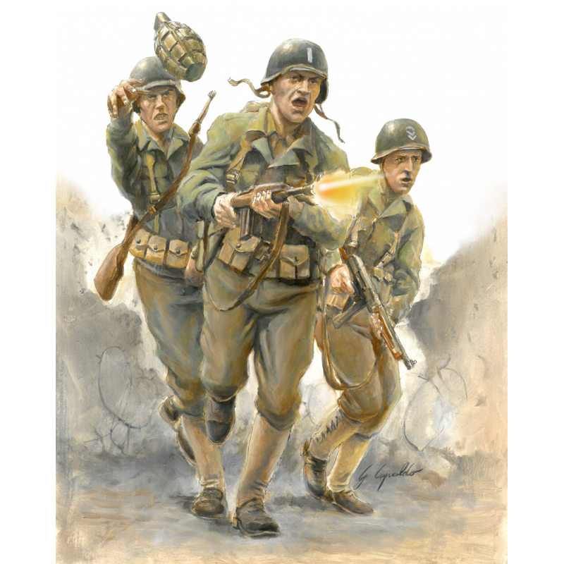 WWII U.S. Infantry 1:56, Italeri