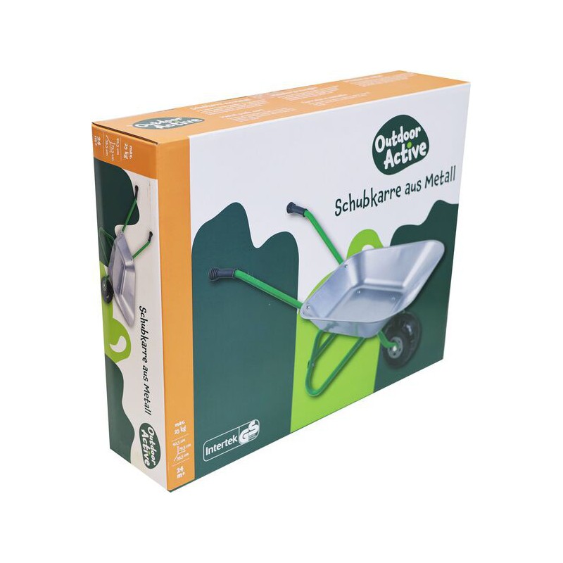 Outdoor active - Kruiwagen metaal zilver/groen