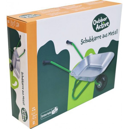 Outdoor active - Kruiwagen metaal zilver/groen