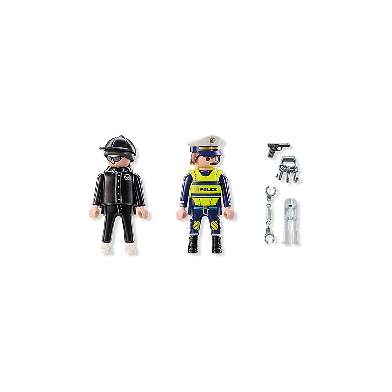 Playmobil - Politieman en inbreker, 71804
