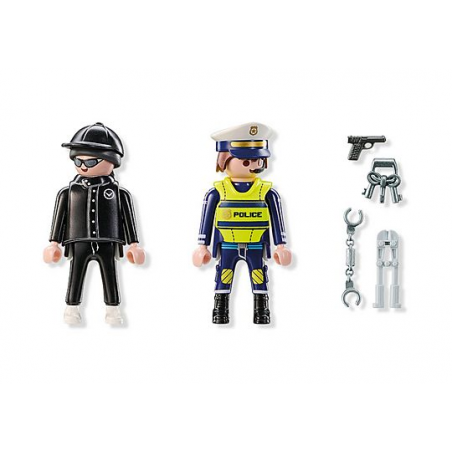 Playmobil - Politieman en inbreker, 71804