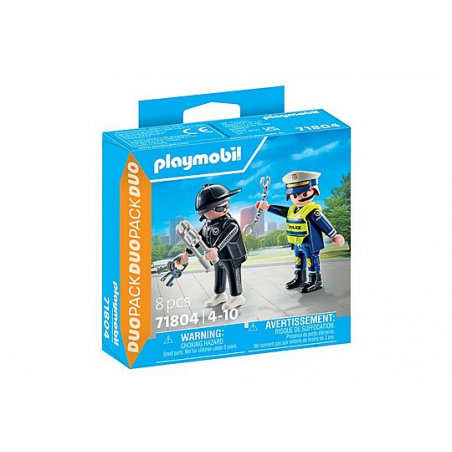 Playmobil - Politieman en inbreker, 71804