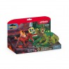 Schleich Vuur dinosaurus vs. Jungle hagedis 70834