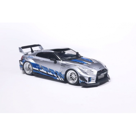 Nissan GT-R (R35) Liberty Walk Silhouette '20, zilver - 1:43 - Solido