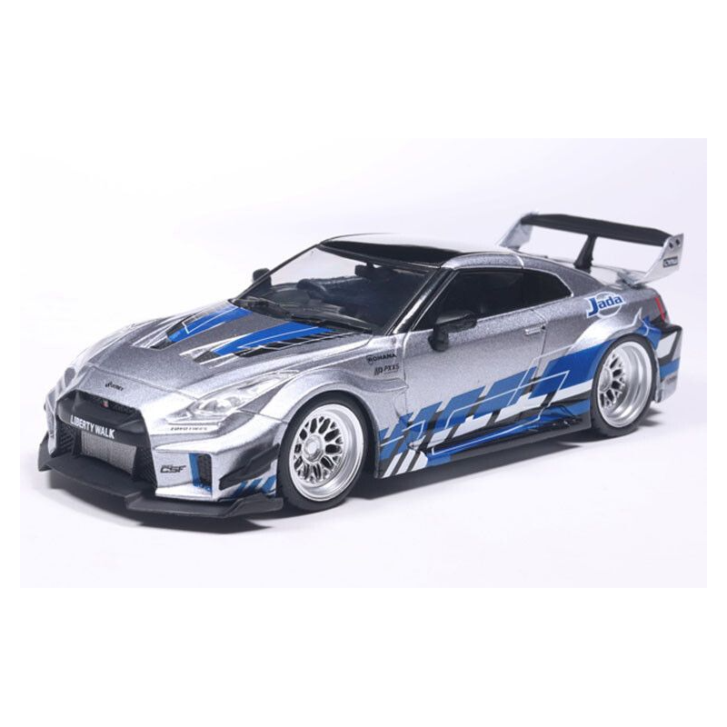 Nissan GT-R (R35) Liberty Walk Silhouette '20, zilver - 1:43 - Solido