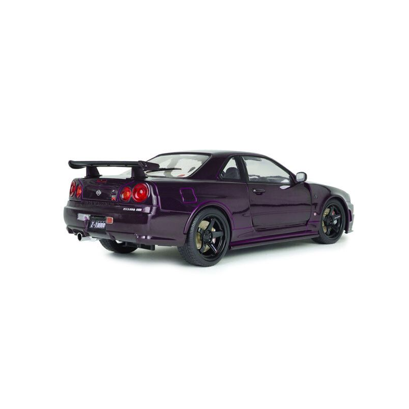 Nissan Skyline R34 GT-R Z Tune '99, paars (Midnight Purple) - 1:18 - Solido