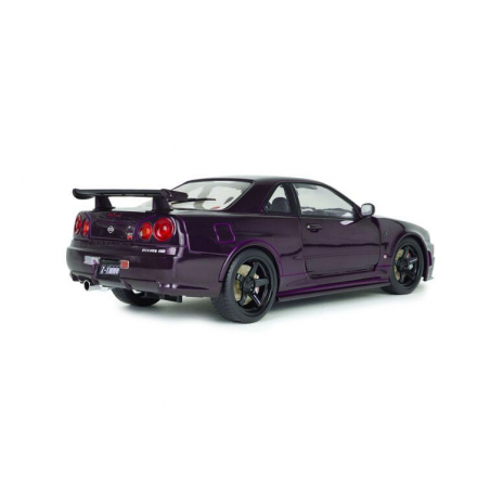 Nissan Skyline R34 GT-R Z Tune '99, paars (Midnight Purple) - 1:18 - Solido