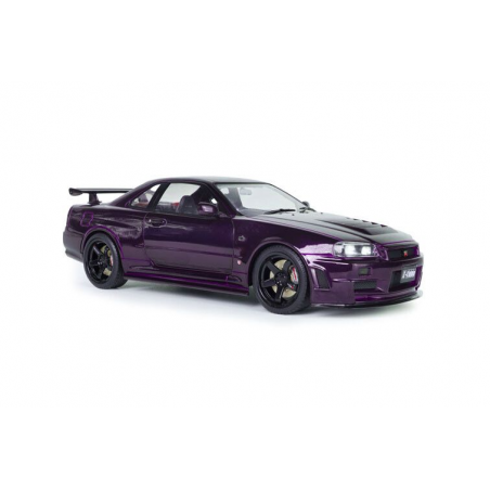 Nissan Skyline R34 GT-R Z Tune '99, paars (Midnight Purple) - 1:18 - Solido