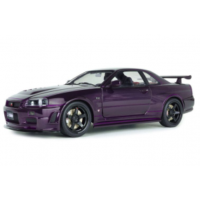 Nissan Skyline R34 GT-R Z Tune '99, paars (Midnight Purple) - 1:18 - Solido