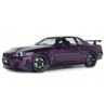 Nissan Skyline R34 GT-R Z Tune '99, paars (Midnight Purple) - 1:18 - Solido