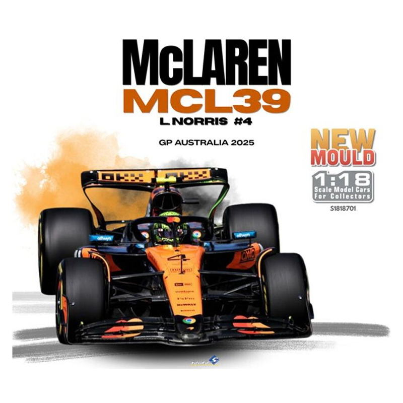 McLaren MCL39 Lando Norris nr4 GP Australia '25 Formule 1 - 1:18 - Solido