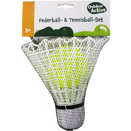Outdoor active - Reuze tennisbal en shuttle