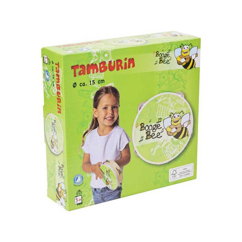 Houten Tamboerijn 15cm - Boogie Bee