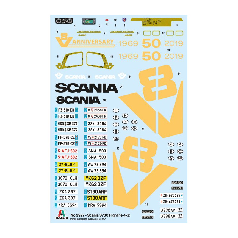 Scania S730 Highline 4X2 1:24, Italeri