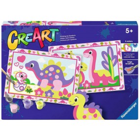 CreArt Junior, Colorful Dino's, Schilderen op nummer, Ravensburger