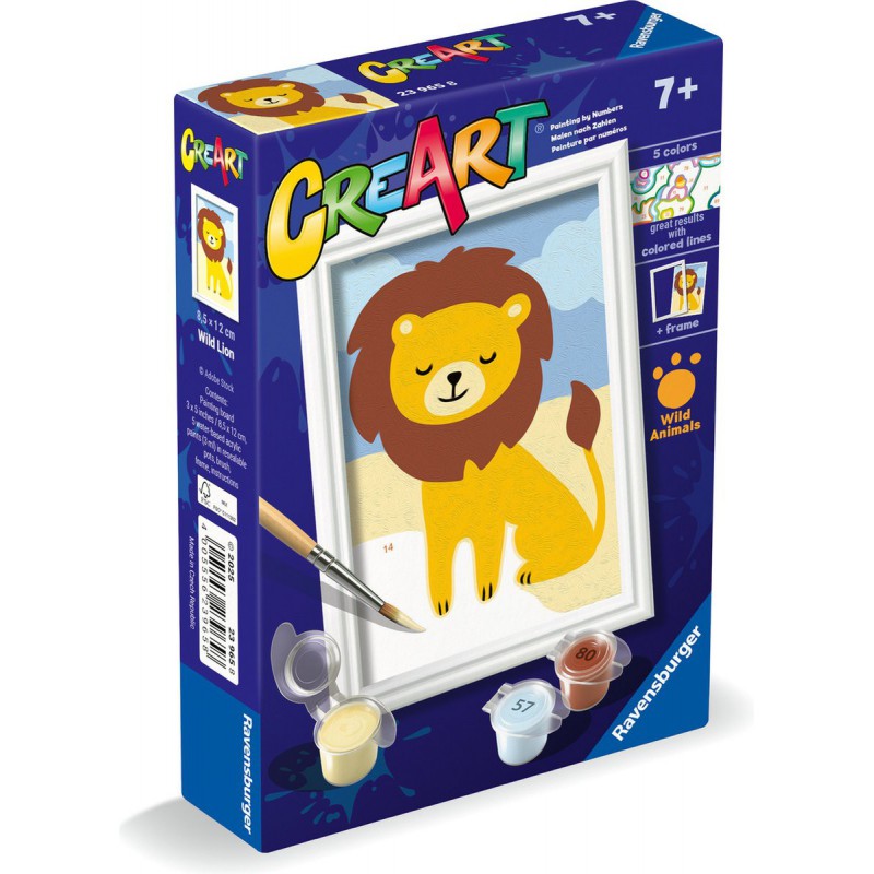 CreArt, Wild lion, Schilderen op nummer, Ravensburger