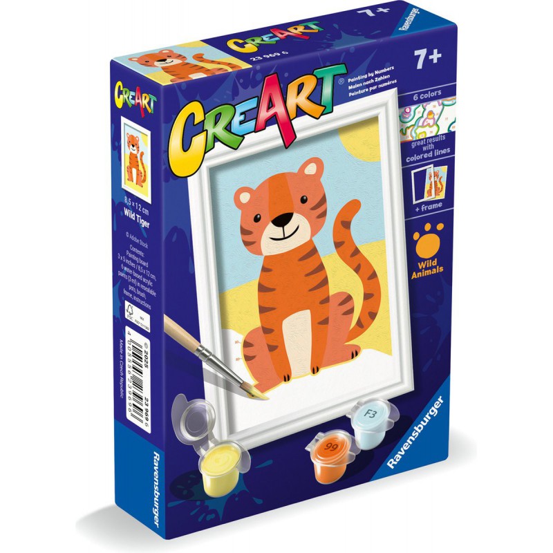 CreArt, Wild Tiger, Schilderen op nummer, Ravensburger